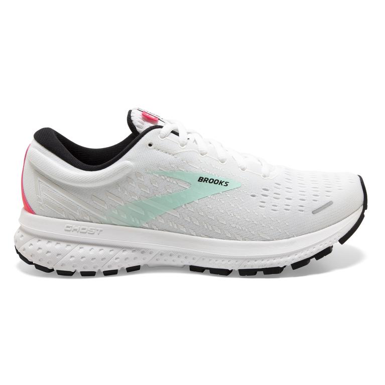 Brooks Women's Ghost 13 Road Running Shoes - White/Yucca/Lilac (NCIA05462)